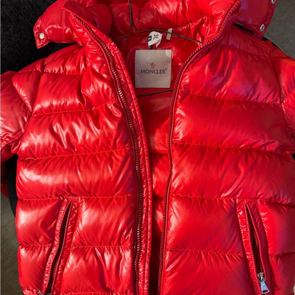 Moncler Red Puffer Coat